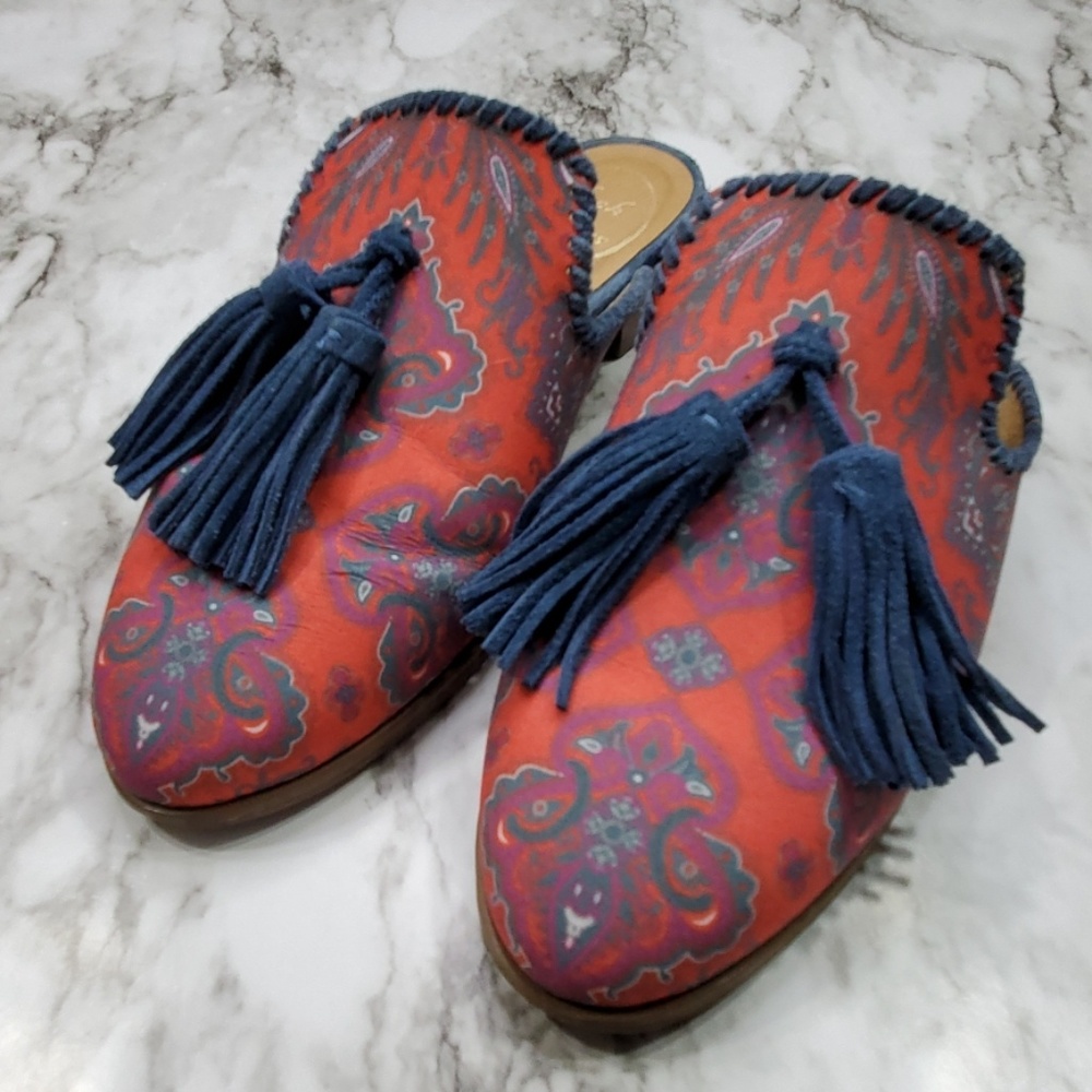 Jack Rogers Delaney Mules size 7 Paisley Print - Picture 3 of 8